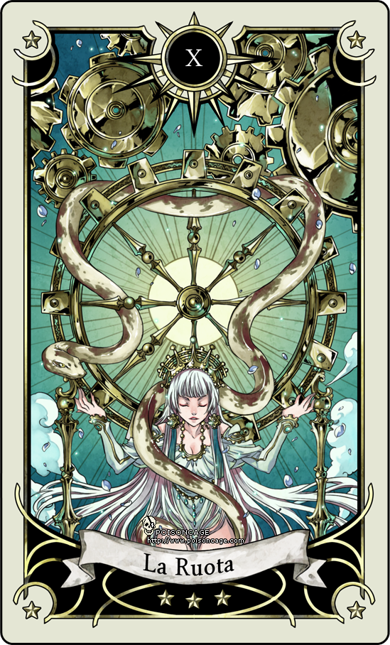 tarot card 10  the wheel of fortune by rannsama-d4ziaz9